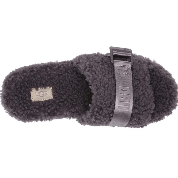 UGG Women’s Gray Fluffita Slipper Sandals, Shade Grey - Picture 3 of 10
